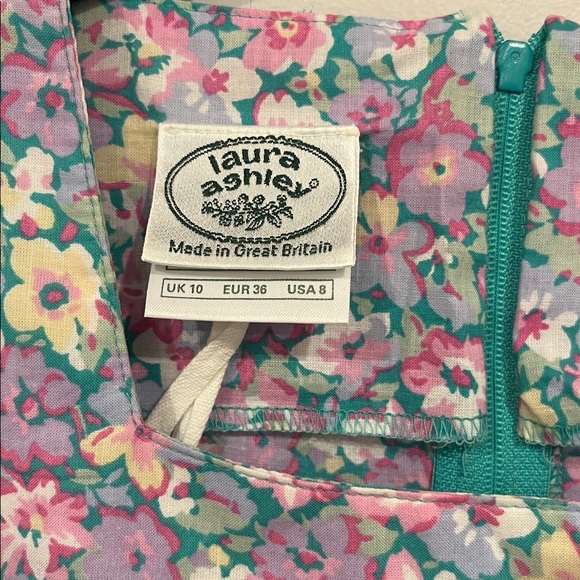 Vintage Laura Ashley Baby Doll Midi Dress - Picture 2 of 8